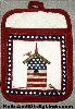 Americana Birdhouse pot holder